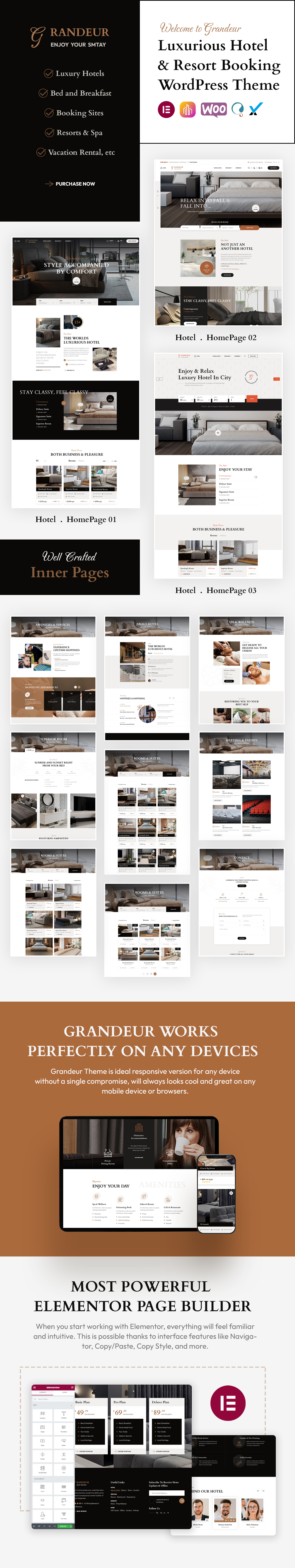 Grandeur - Hotel Booking WordPress Theme