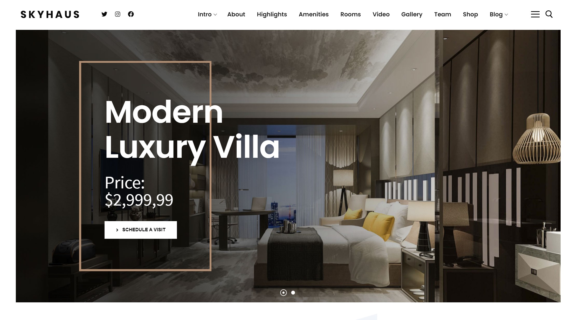 SkyHaus - Single Property One Page Theme 