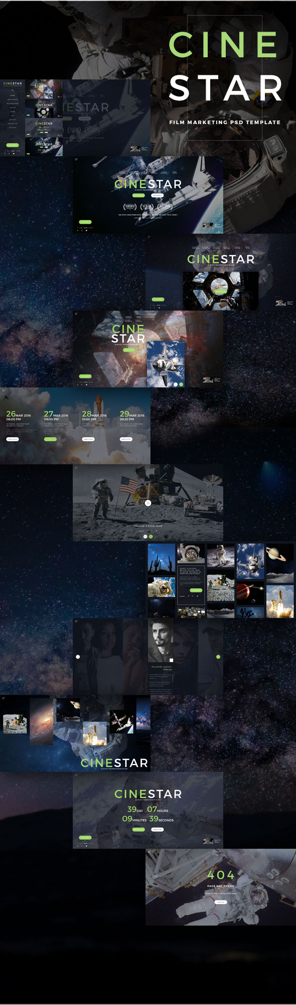 CINESTAR - Film Marketing PSD Template - 3
