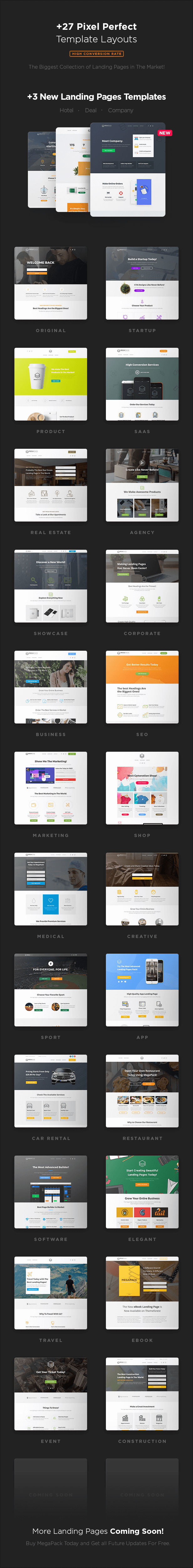 MEGAPACK – Marketing HTML Landing Pages Pack