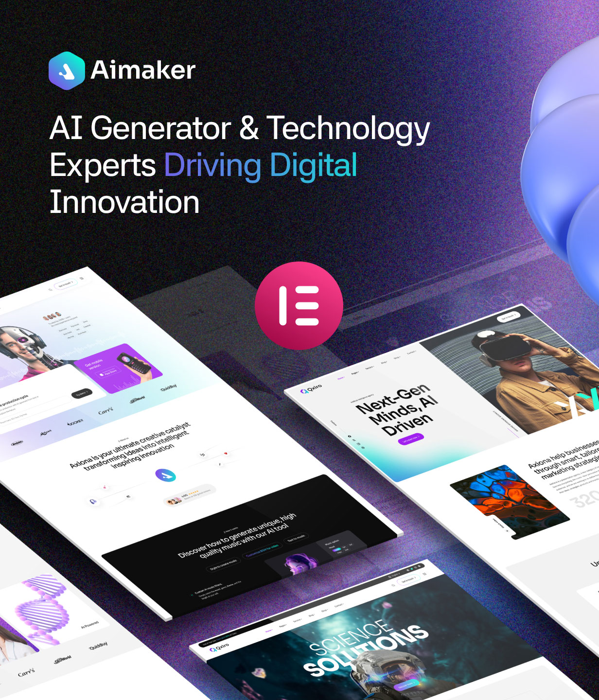 Aimaker - AI Agency & Technology WordPress Theme - 5