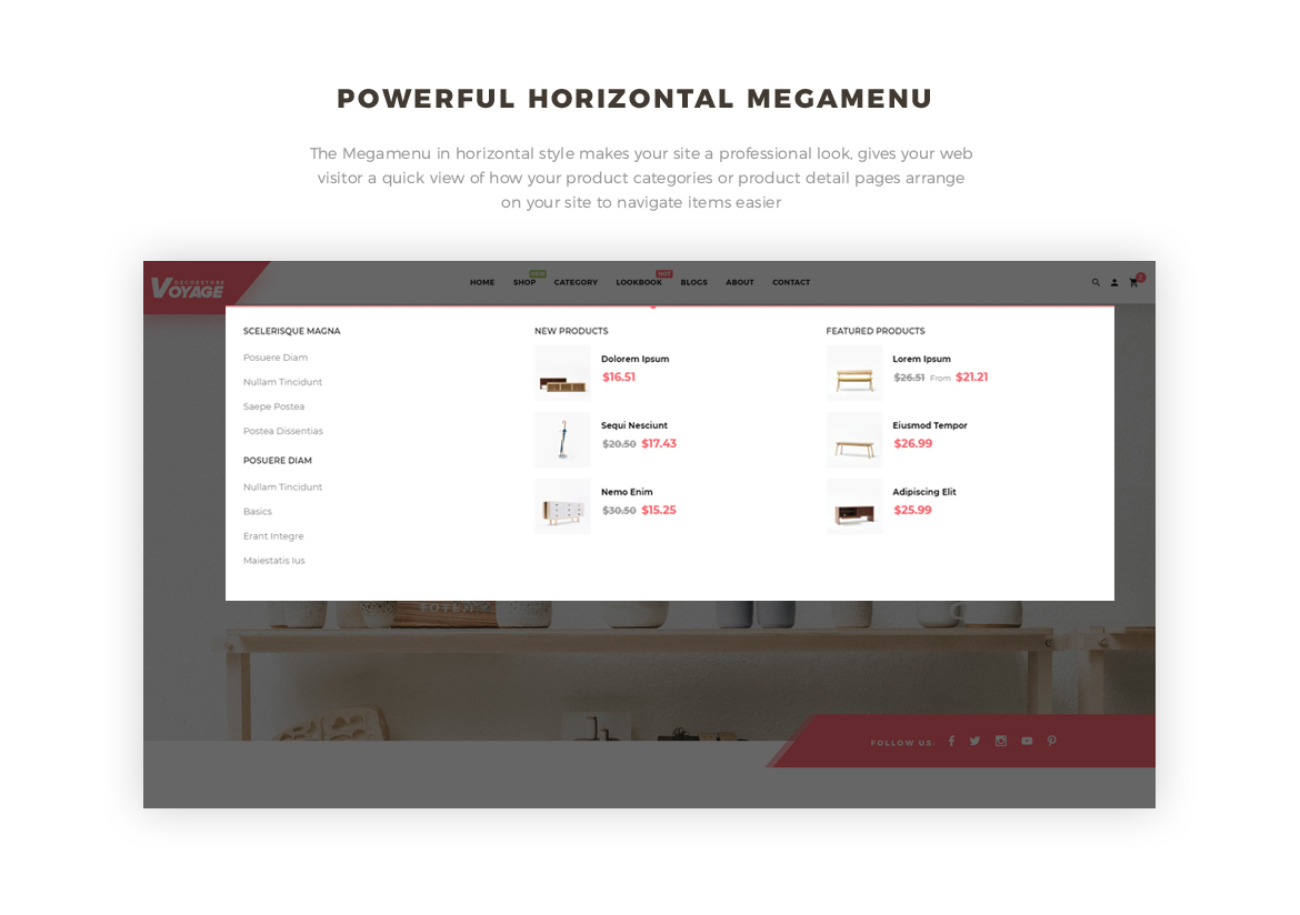 Bos Voyage Responsive Furniture & Interior Prestashop Theme - Powerful Megamenu