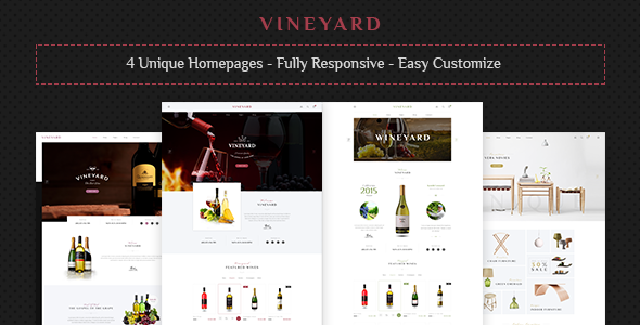 VineYard - Wine Store and Blog Responsive WordPress Theme