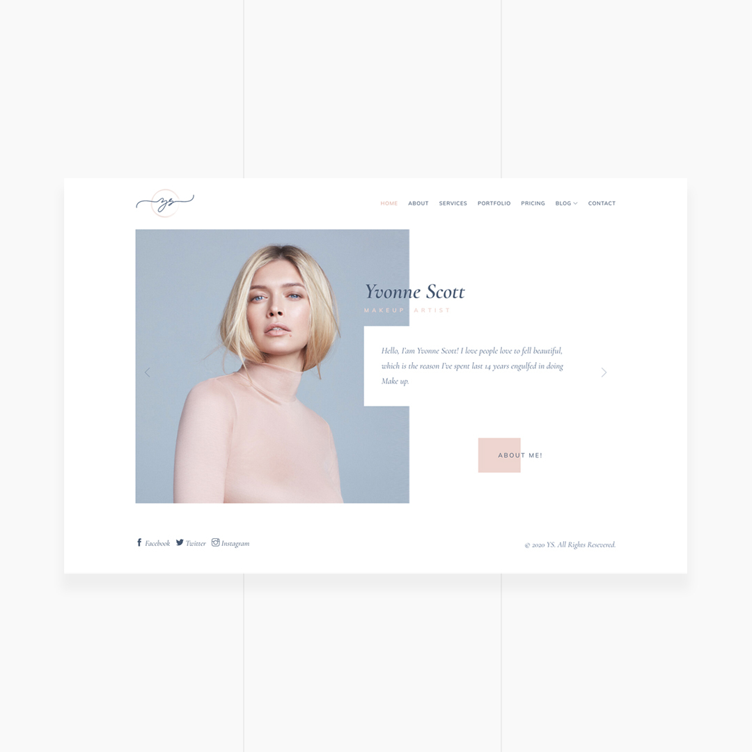 Yvonne - Makeup Artist WordPress Theme