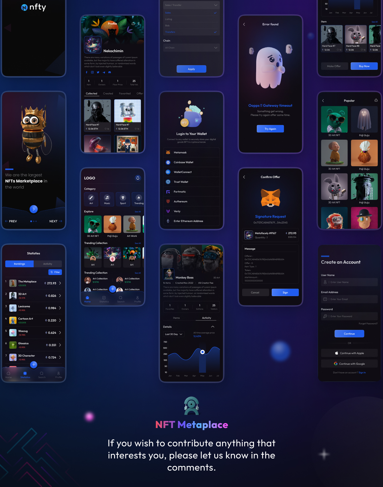 NFT Marketplace HTML PWA Mobile Template