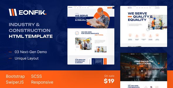 Eonfik - Construction & Factory Figma Template - 2