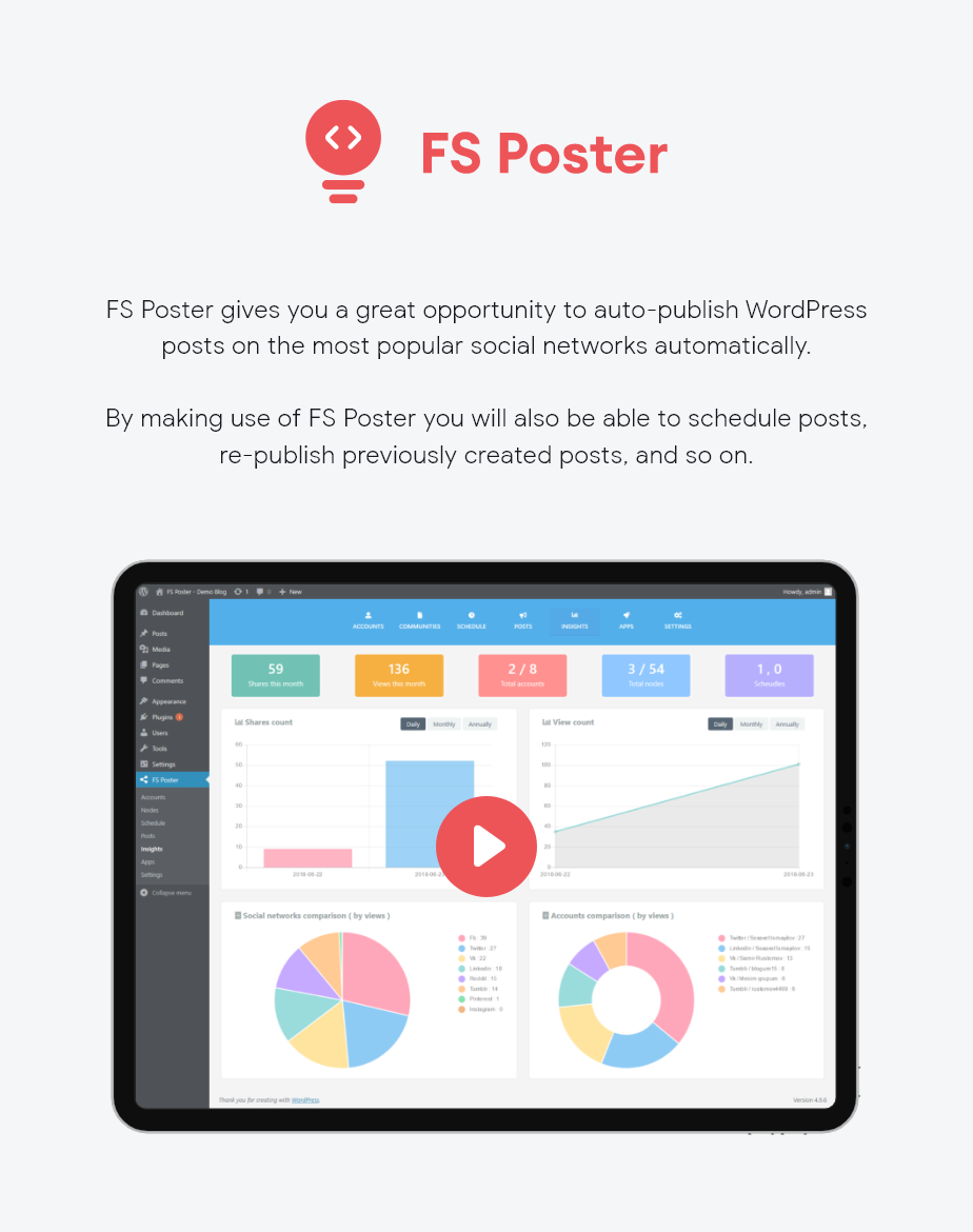 FS Poster WordPress 插件