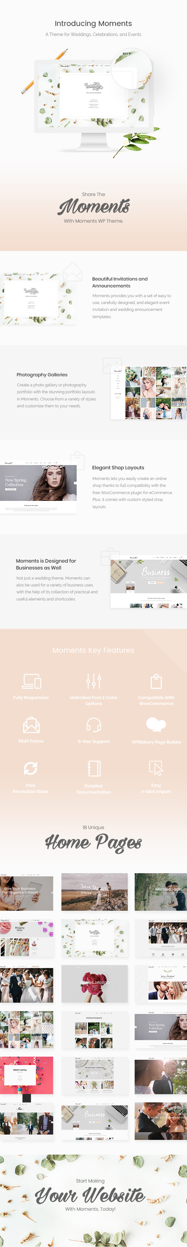 Moments - Wedding & Event WordPress Theme - 1