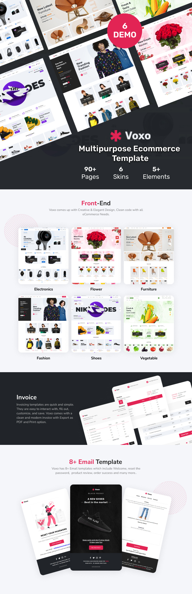 Voxo Multipurpose Ecommerce HTML Theme