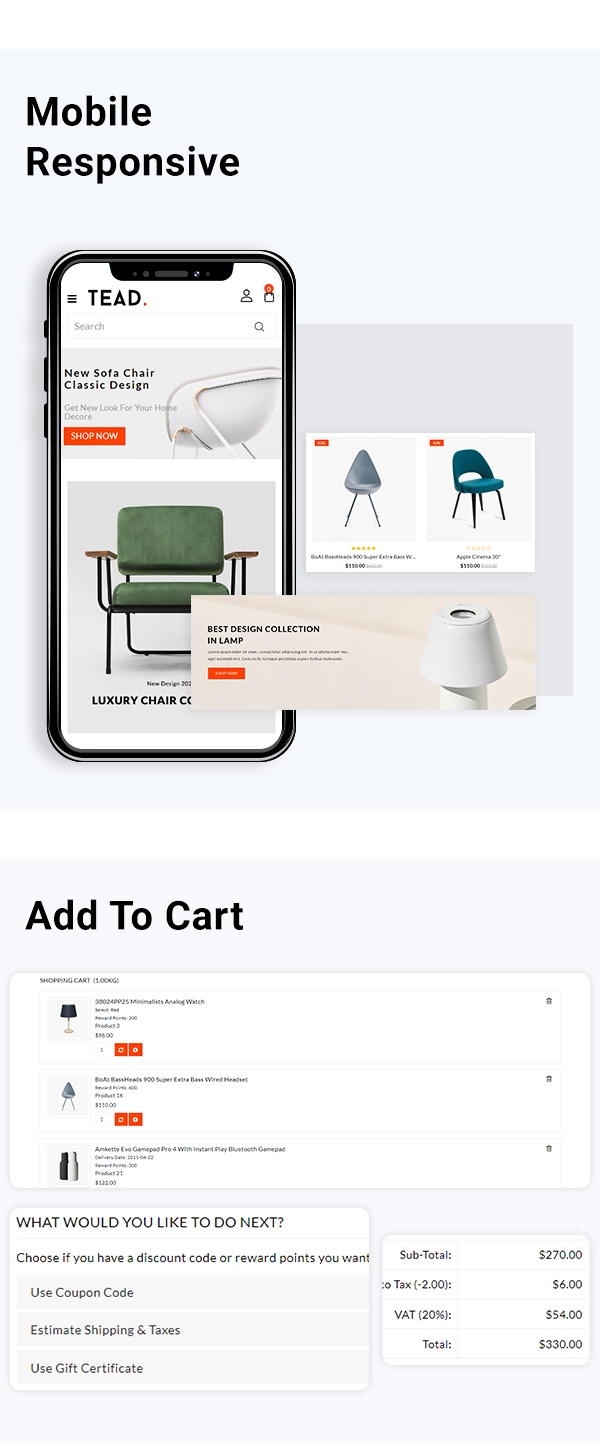 Tead 3.0.X Opencart MultiPurpose Responsive Theme - 3