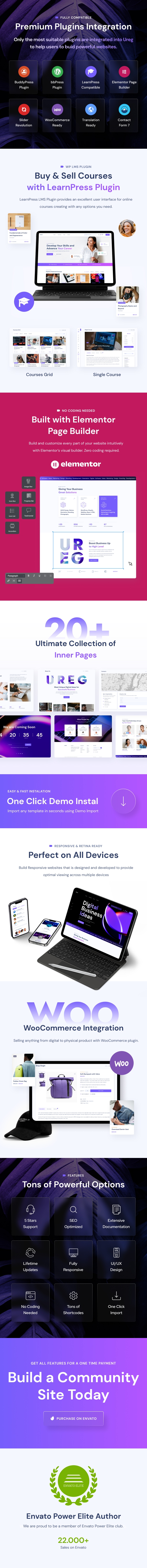 Ureg - BuddyPress & Community WordPress Theme - 2