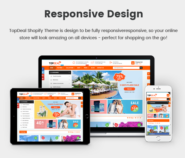 TopDeal - Multipurpose Shopify Theme with Sectioned Drag & Drop Builder