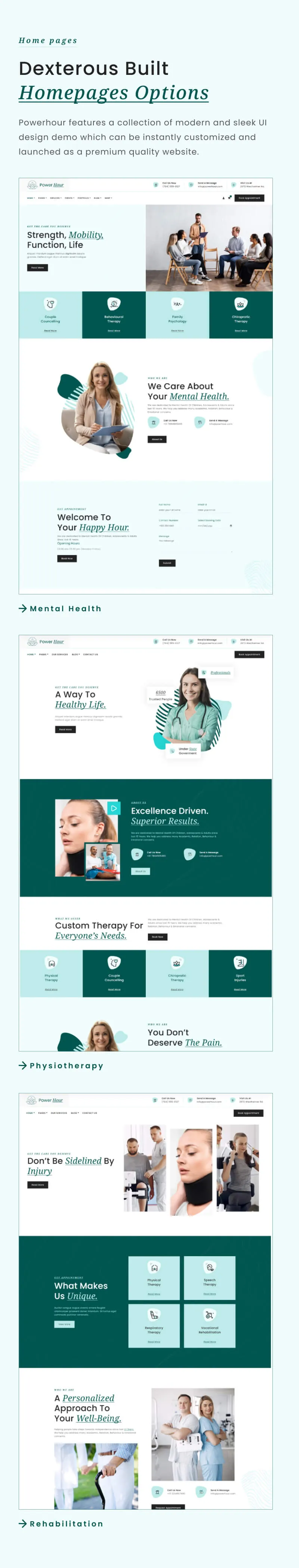 Therapist WordPress theme | PowerHour | Iqonic Design