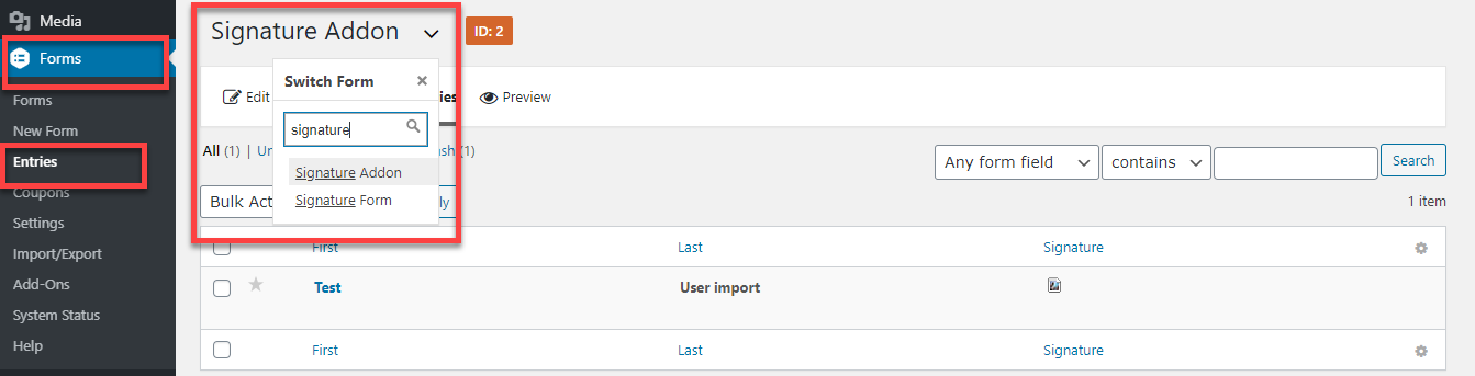 Import Entries for Gravity Forms