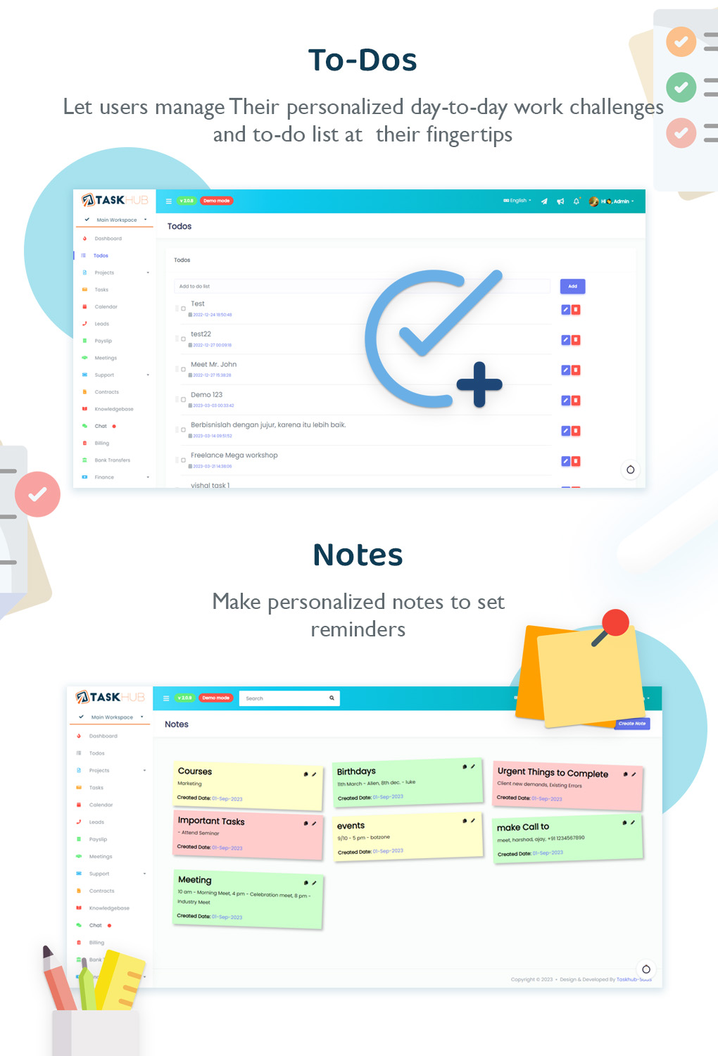 Personalized Todos & Notes - Taskhub SaaS