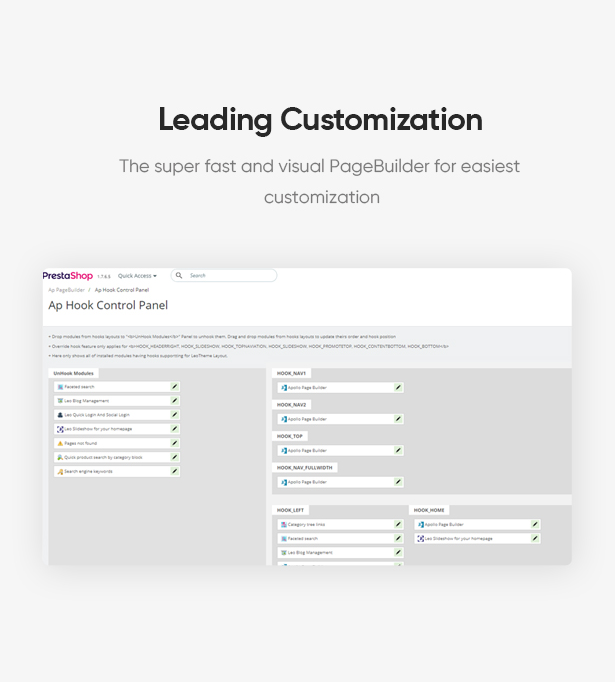 Offer leading customization with Powerful Pagebuilder