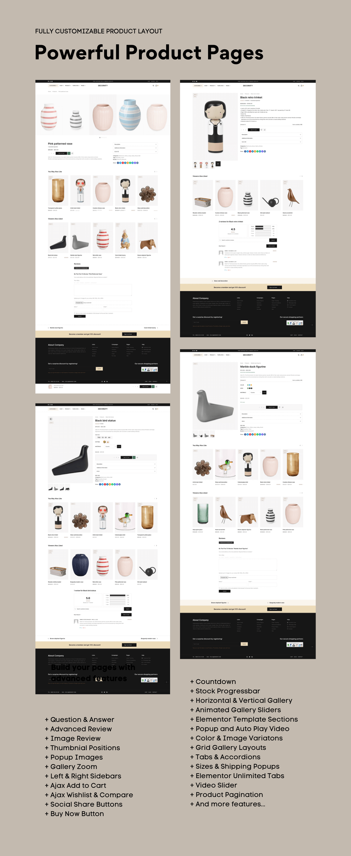 Decoraty - Bestseller Responsive Single Product Landing Page WooCommerce Theme