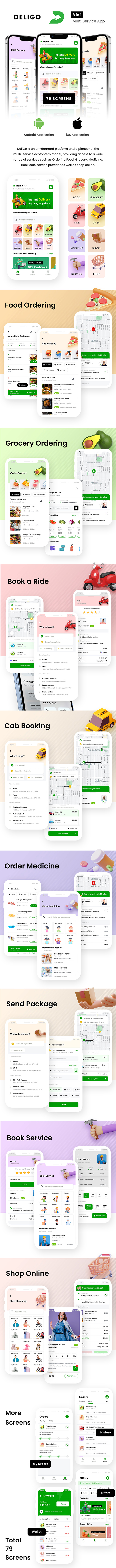 8 in 1 Multi-service App Template | Cab Booking| Handyman| eCommerce | Pharmacy Delivery App| DeliGo - 4
