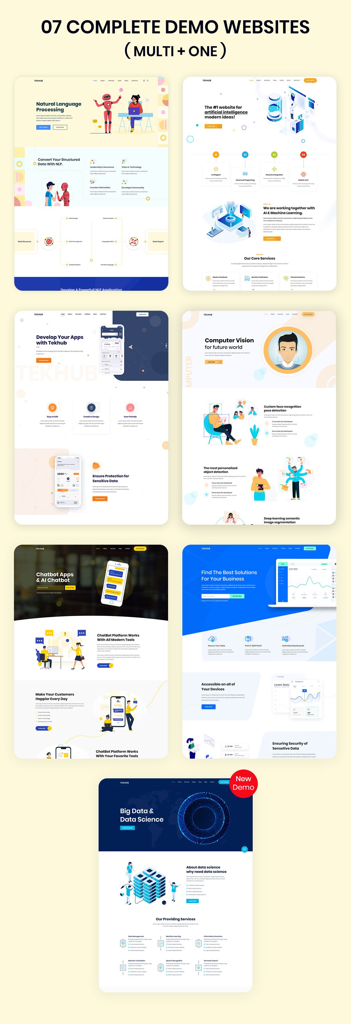 Tekhub - Multipurpose Technology & AI Startup HTML5 Template
