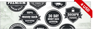 light and dark vintage ecommerce badges