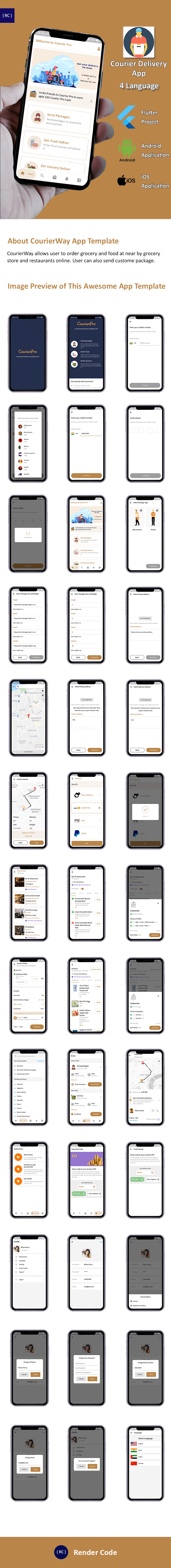 Courier Delivery Flutter Template | 2 Apps | User App & Delivery App | Multi Language | CourierWay - 5