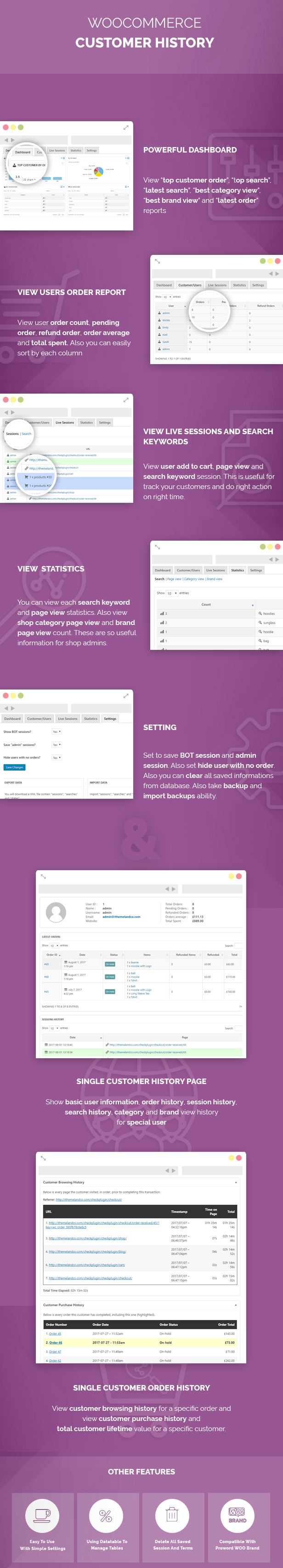 Woocommerce Customer History - 1