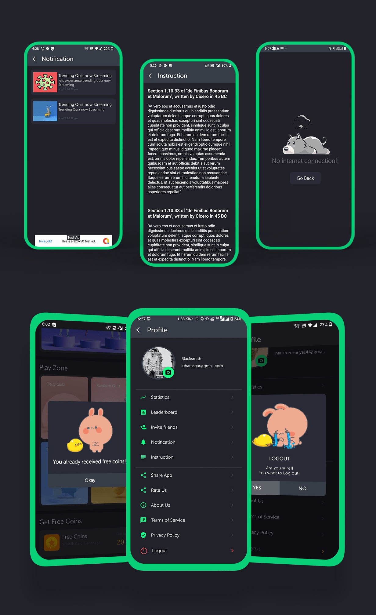 Qearner - Quiz App with Earning System + Admin Panel - 12