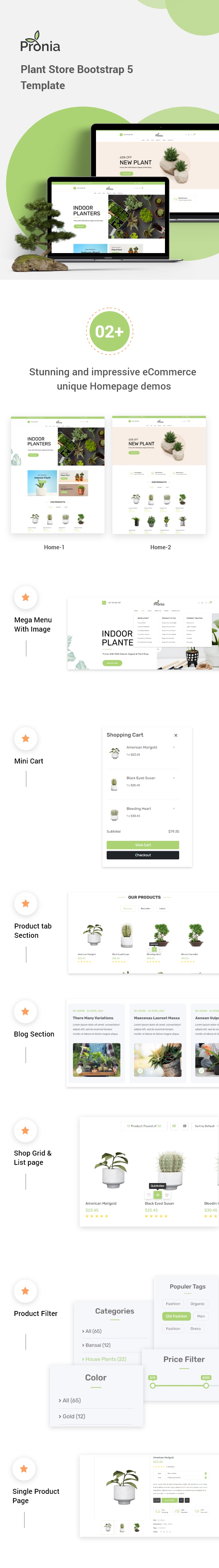 Pronia - Plant Store Bootstrap 5 Template - 1