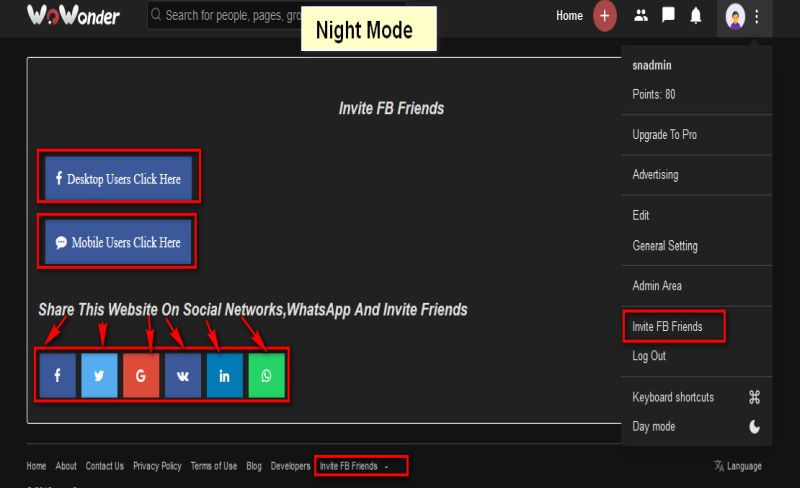 Facebook Invite Addon For WoWonder - 3
