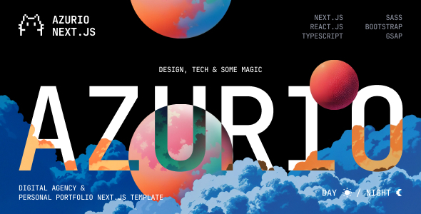 Azurio- Digital Agency & Personal Portfolio NextJs Template 