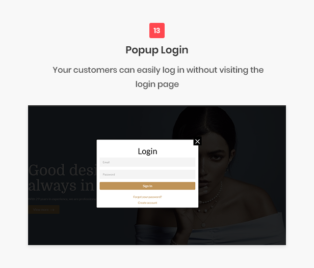 popup login