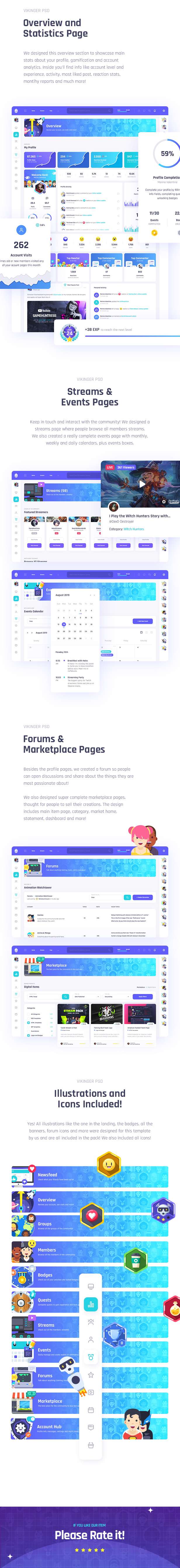 Vikinger - Social Network and Marketplace PSD Template - 12