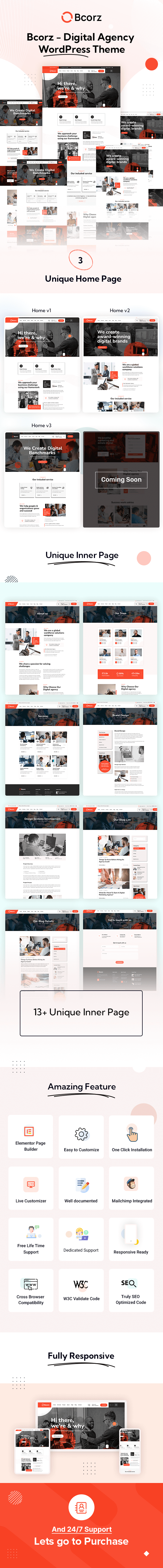 Bcorz - Digital Agency WordPress Theme