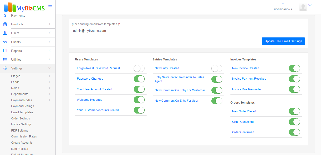 MyBizCMS : Sales Entries CRM with User roles, Inventory control, Invoices and Payments - 14