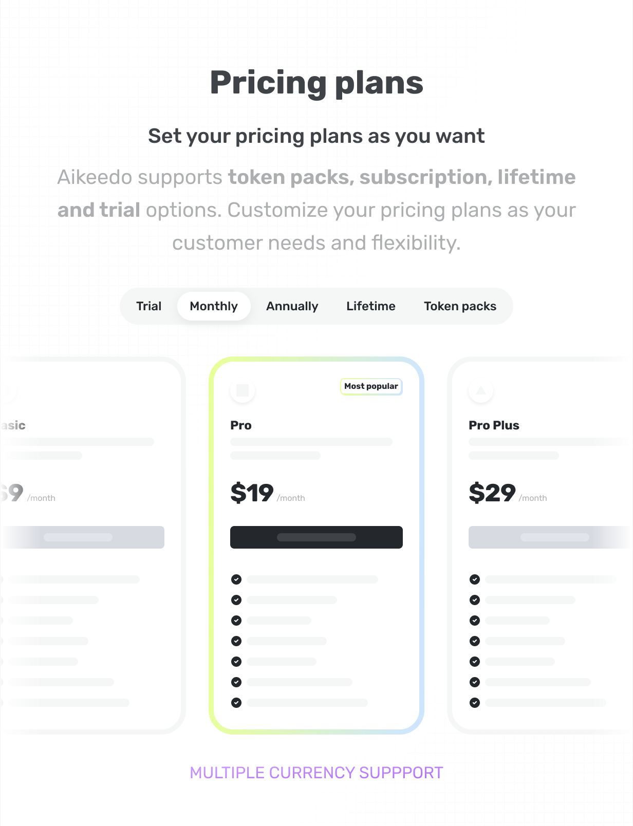 Pricing Plans aikeedo @heyaikeedo