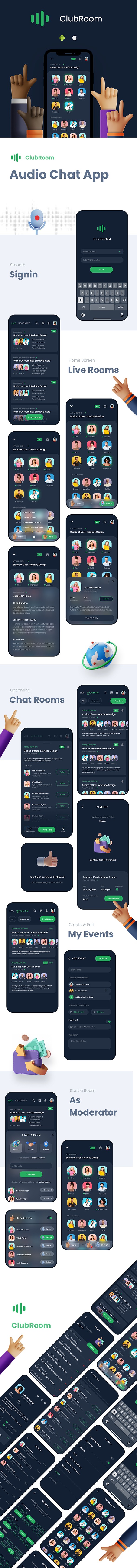 2 App Template| Clubhouse App| Communication App | Audio Chat IONIC | Audio Room App| ClubRoom - 4