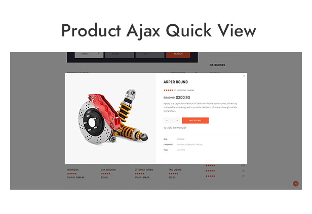 Product Ajax quick view