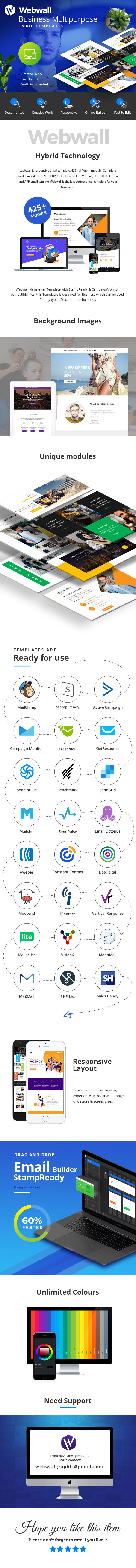 Webwall - Business Responsive Email Template + StampReady & CampaignMonitor compatible files - 1