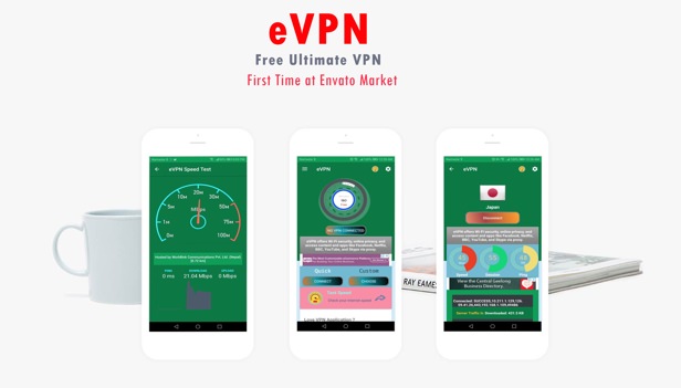 eVPN - Free Ultimate VPN | Android VPN, Billing, Phone Booster, Admob / Push Notification - 5