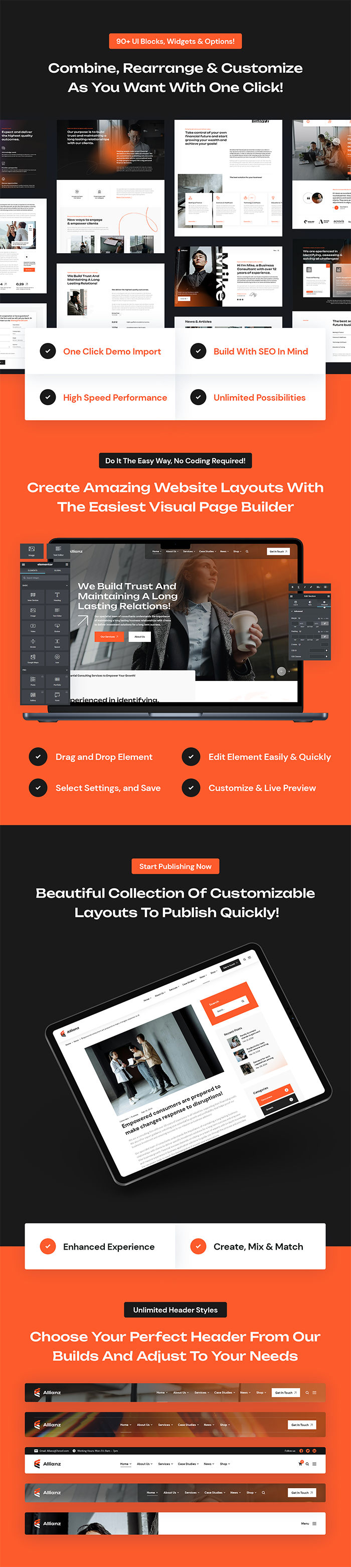Allianz - Modern Consulting & Finance WordPress Theme - 7