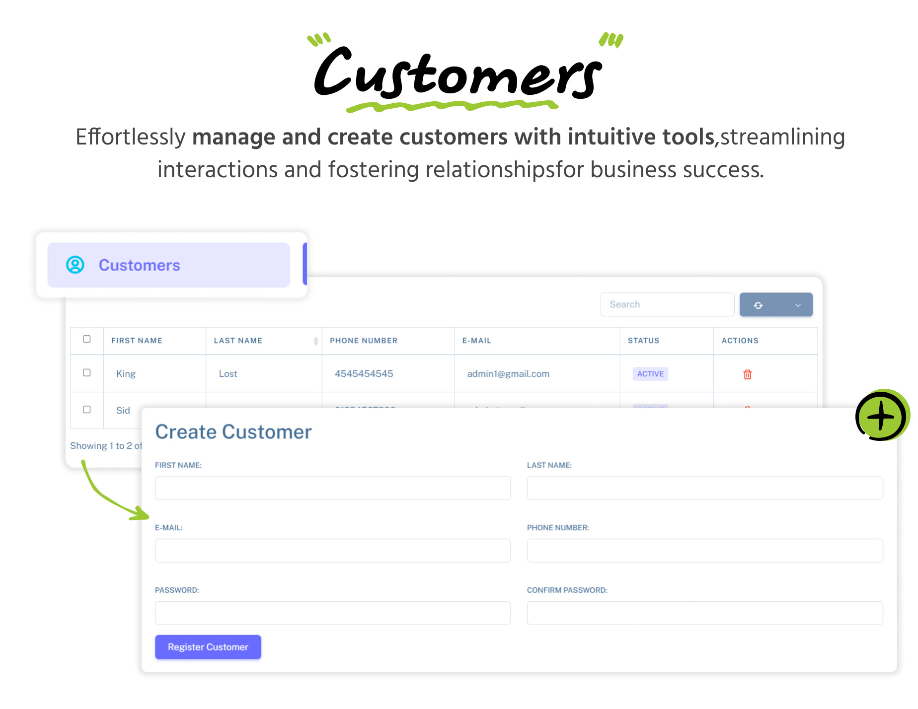 Customers - Admin panel - Taskify SaaS - Project Management, Task Management & Productivity Tool