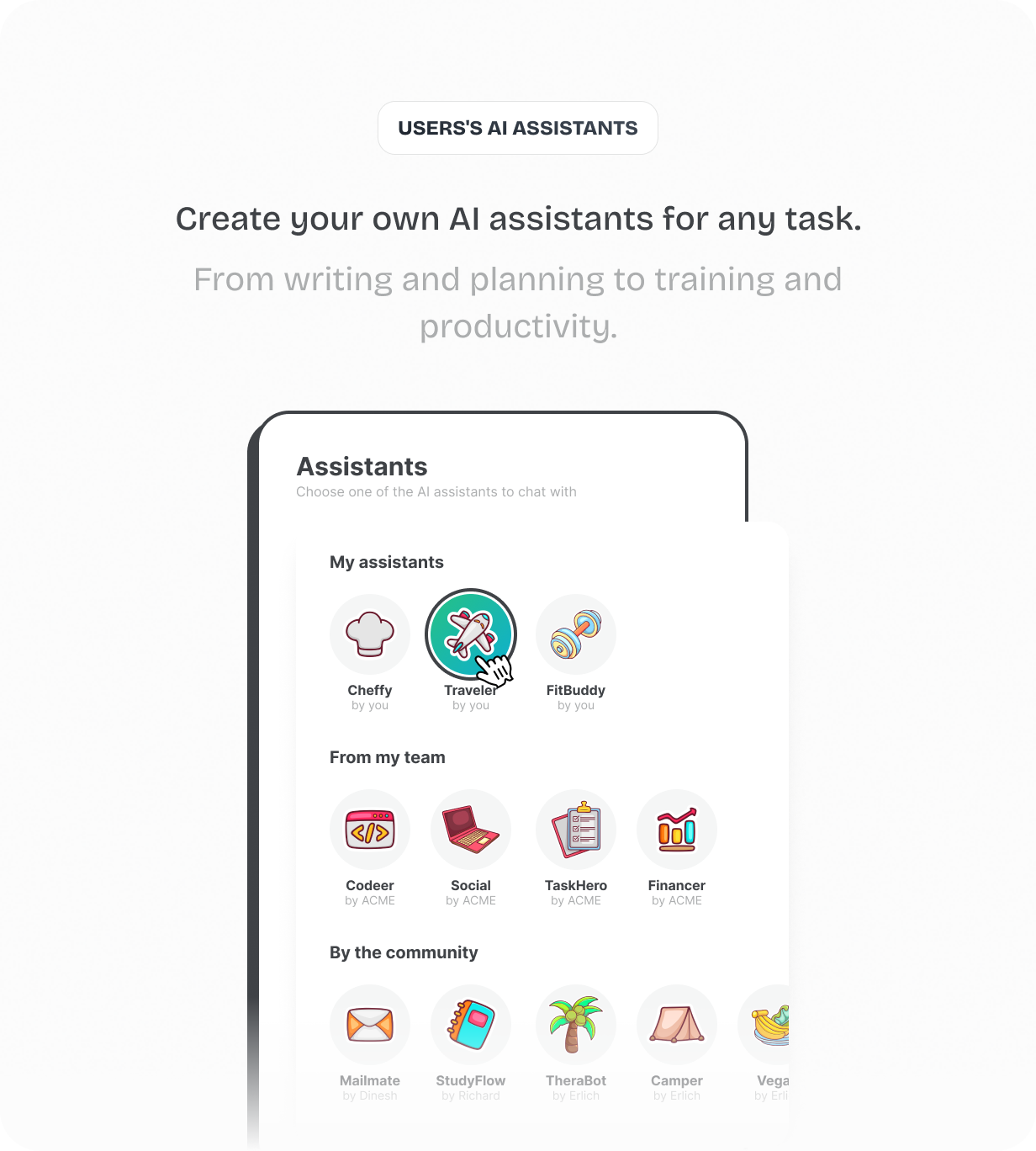 Genrate and manage user ai assistants @heyaikeedo #aikeedo