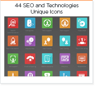 44 seo and technologies icons