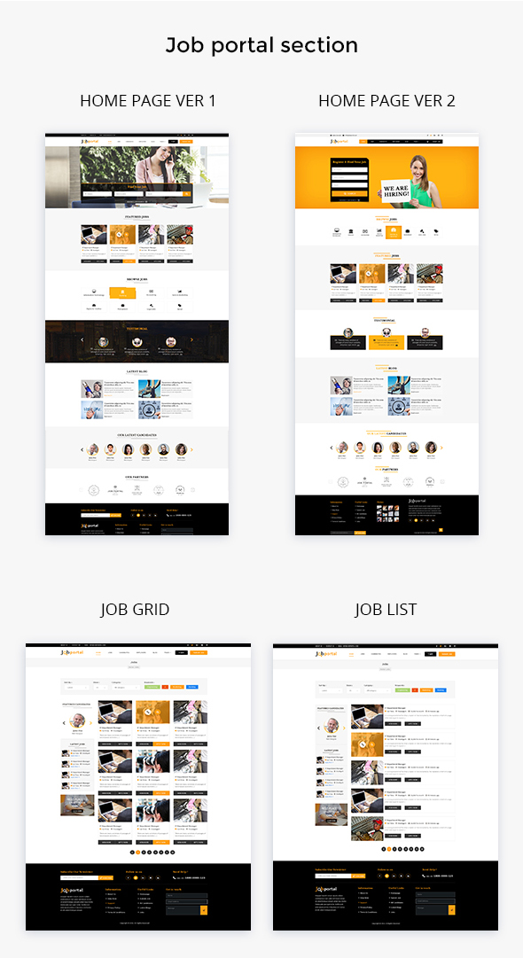 Job Portal PSD Template - 1