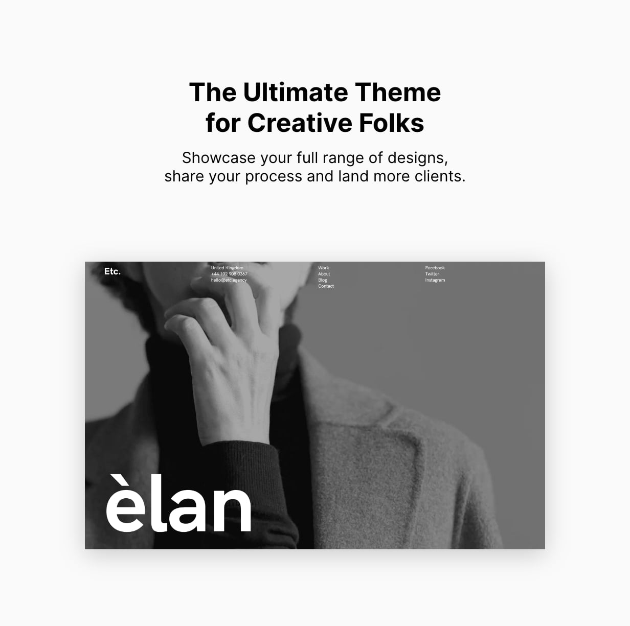 Etc Creative Portfolio WordPress Theme