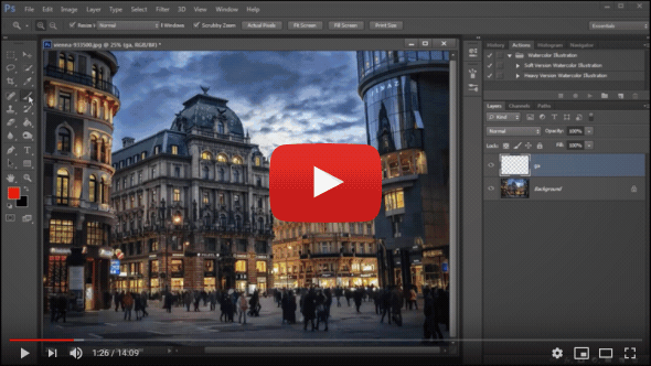Watercolor Illustration Photoshop Action - 1