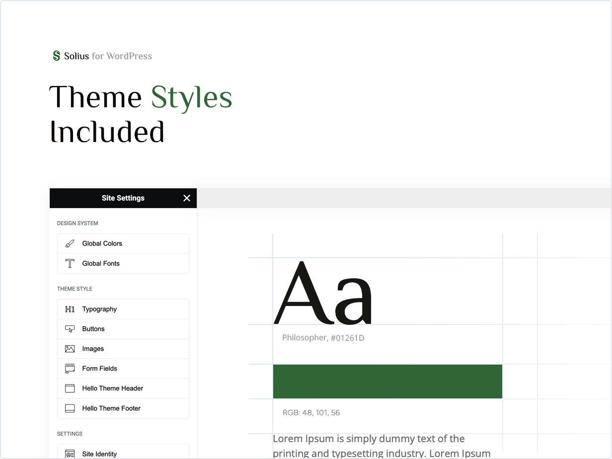 Theme Styles Included