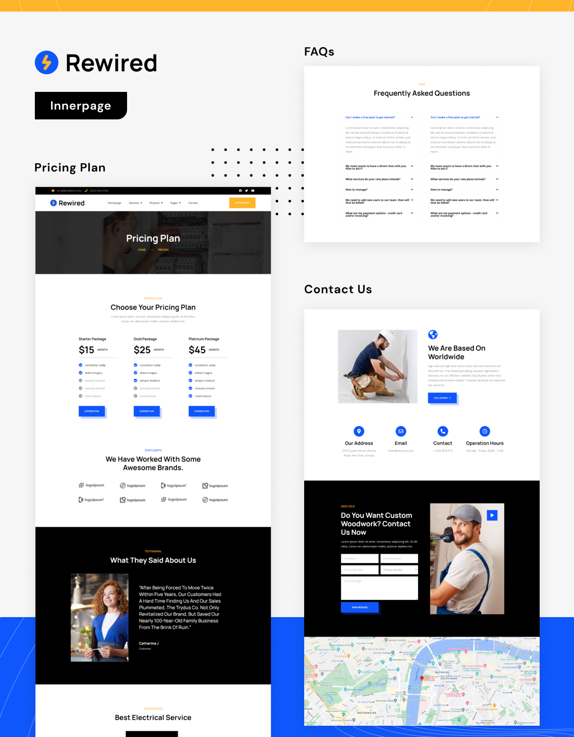 Rewired | Electrical Installation & Maintenance Services Elementor Template Kit - 5