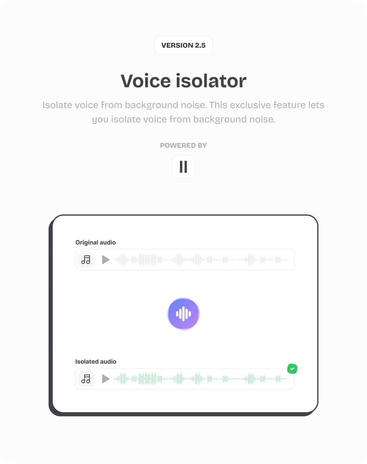 Voice Isolator Tool - Isolate voice from background noise @heyaikeedo #aikeedo