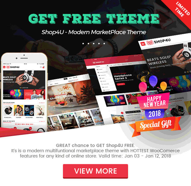 New Year Special Gift - FREE Download latest MarketPlace WordPress Theme
